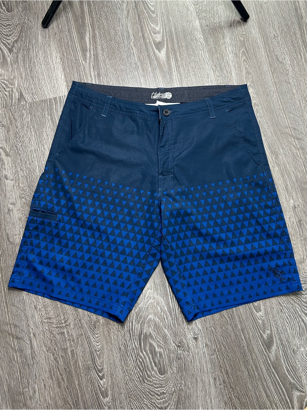 Da Hui hybrid men’s collection Blue Geometric Board Shorts